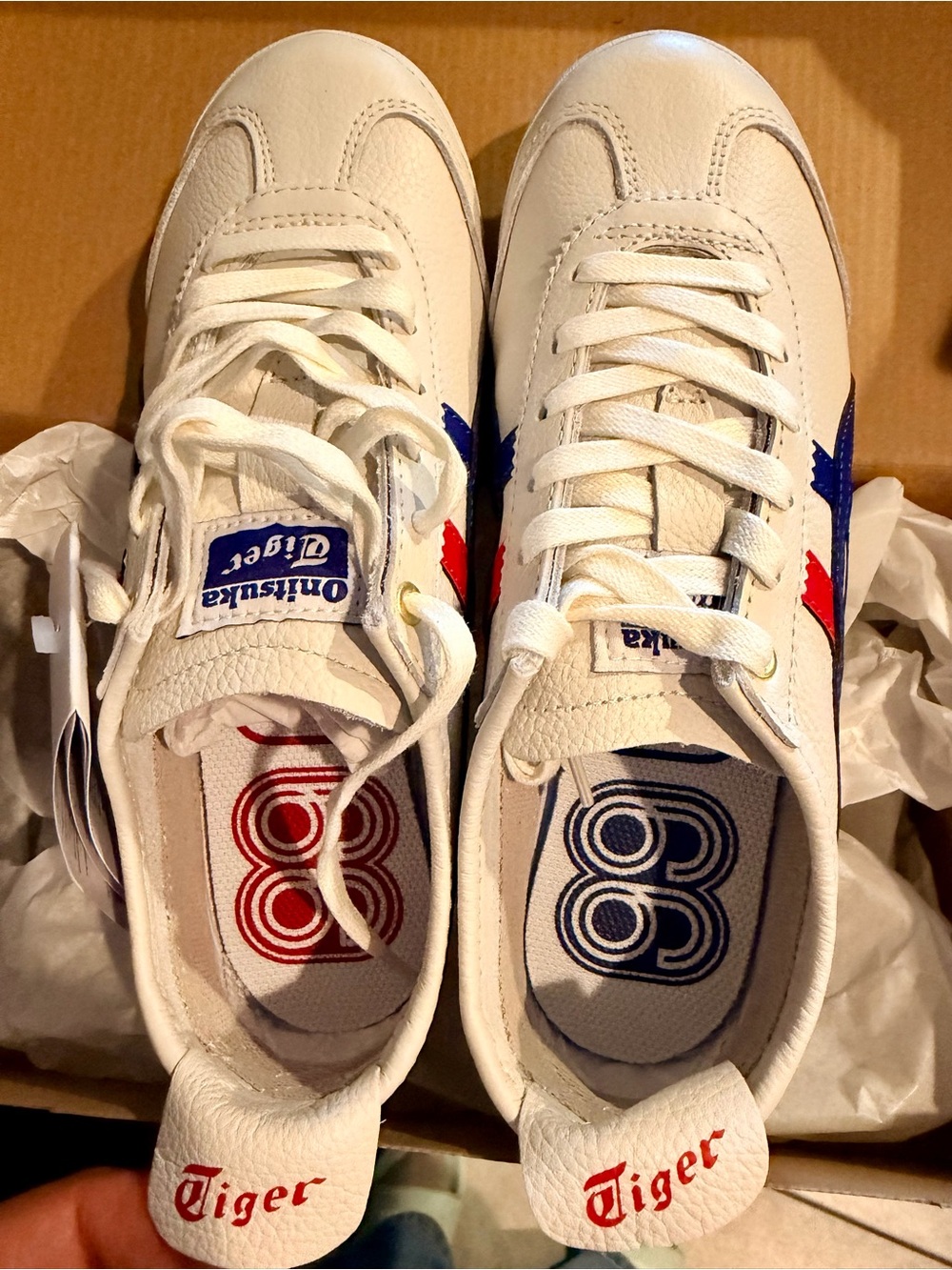 Onitsuka Tiger by Asics Mexico 66 - White, Blue, Red, & Gold - Picture 3 of 7